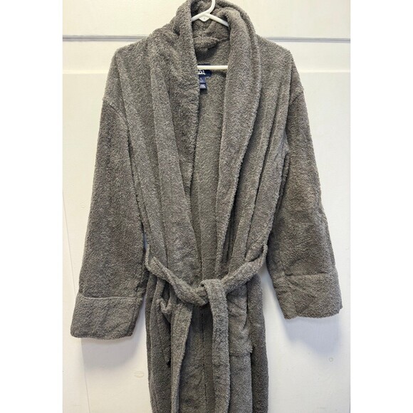 Lands' End Men's Calf Length Turkish Terry Robe Large - Picture 2 of 8